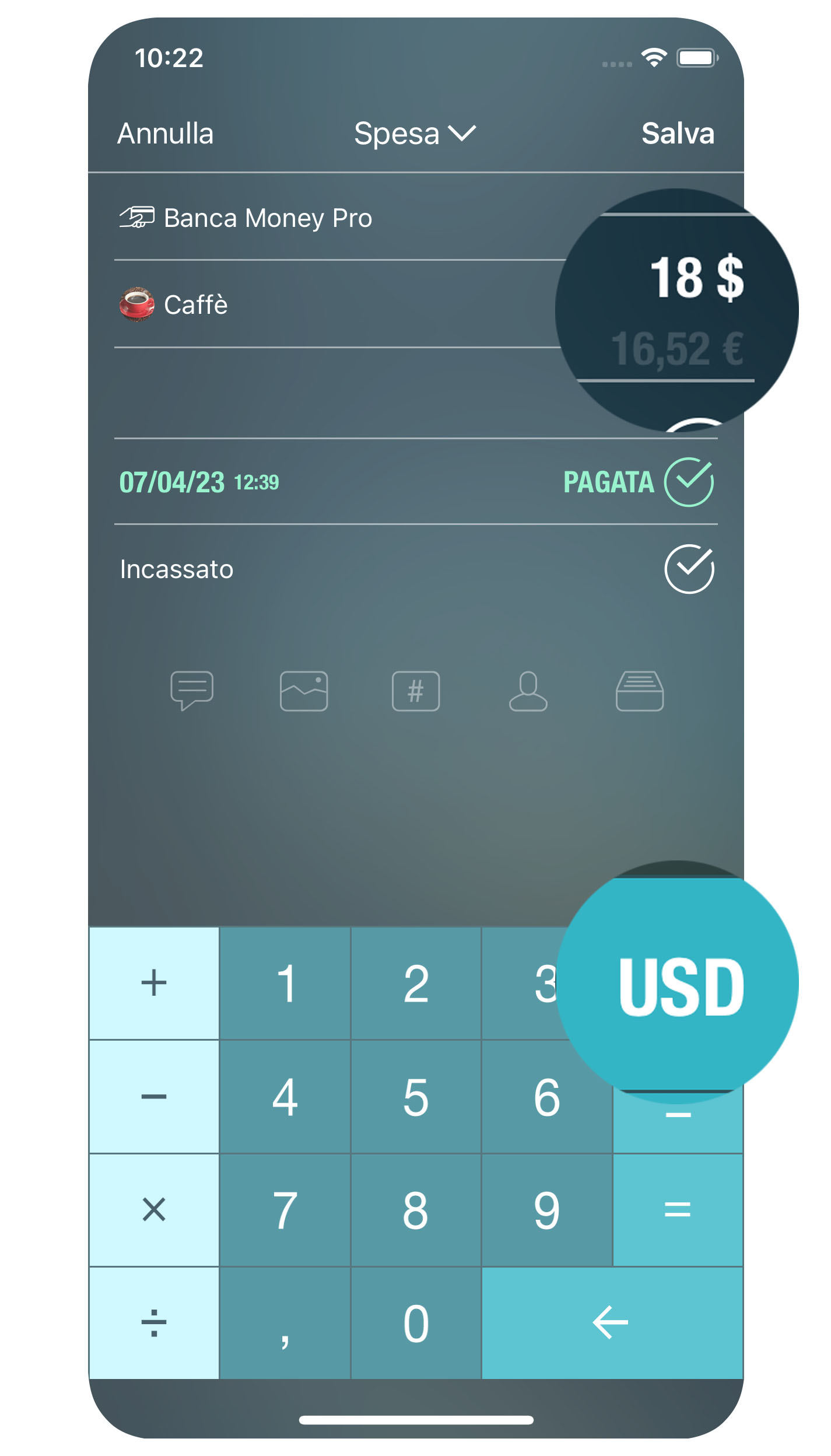 Money Tracker - Convertitore di valuta - iPhone