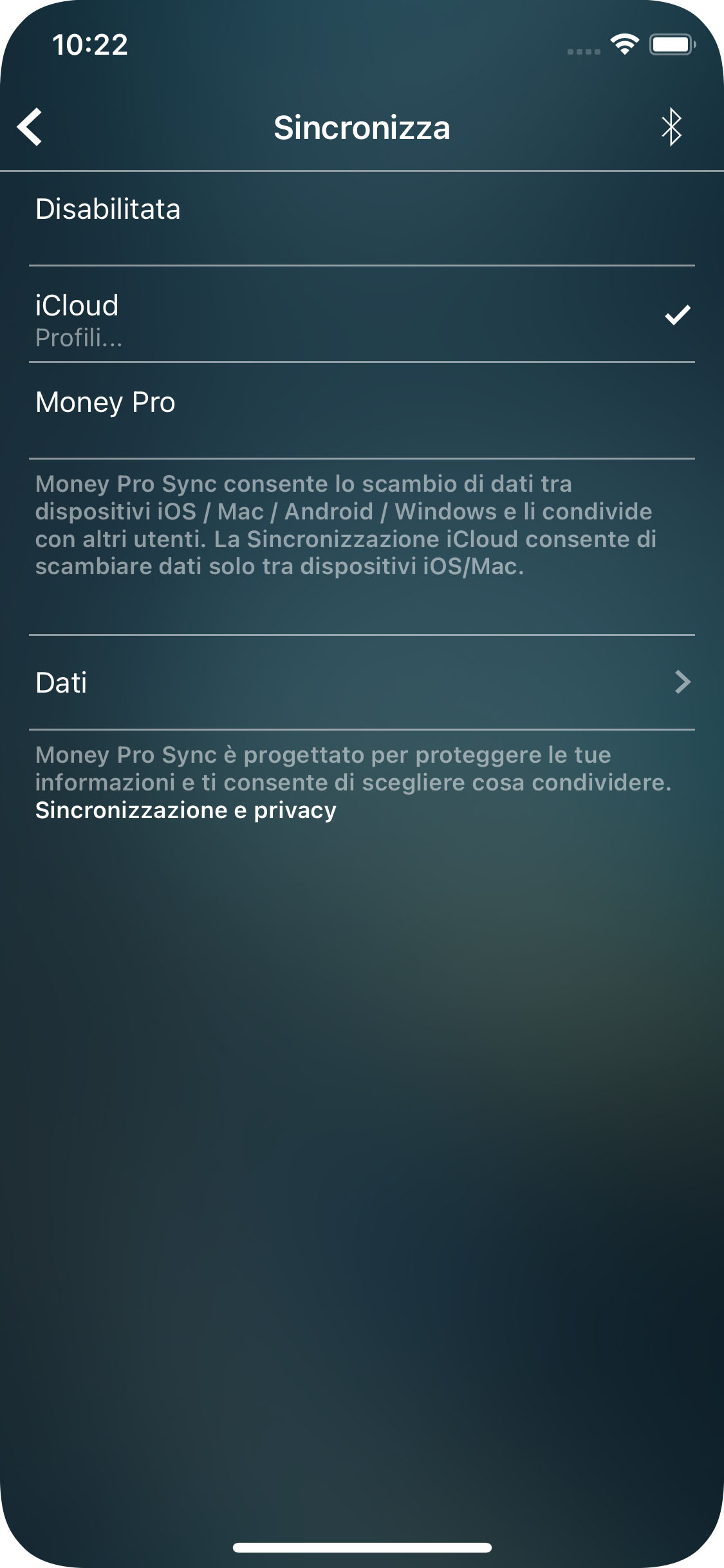 Money Tracker - Sincronizzazione iCloud (iOS, Mac) - iPhone