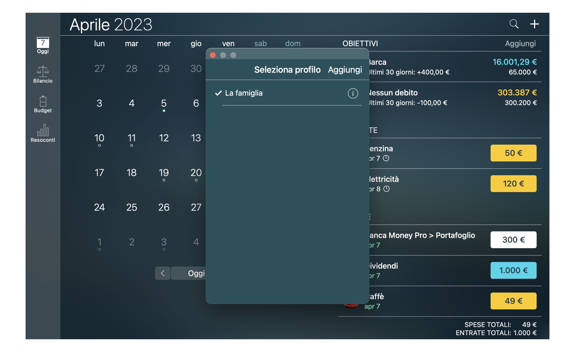 Money Tracker - Profili - Mac