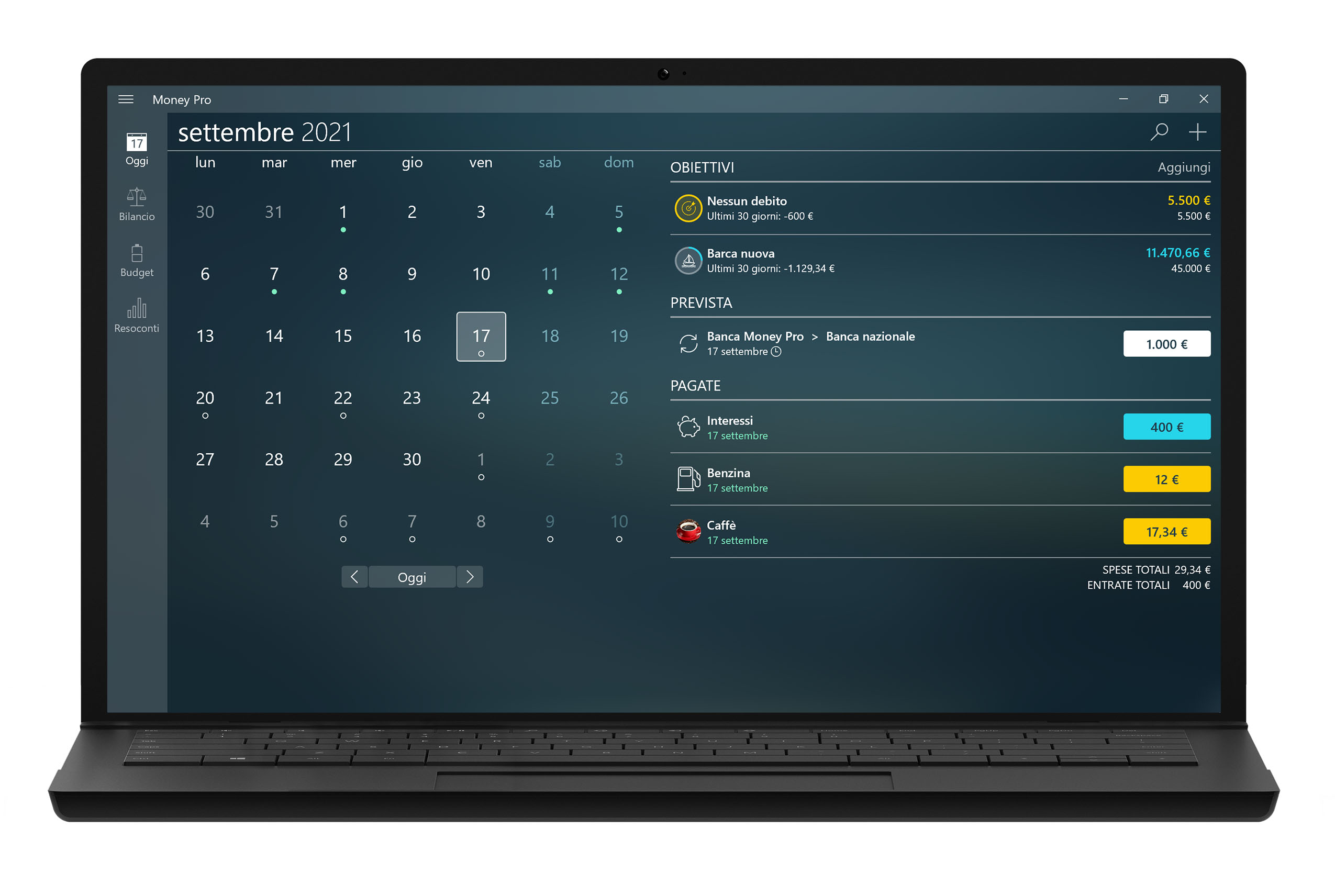 Money Tracker - Calendario - Mac